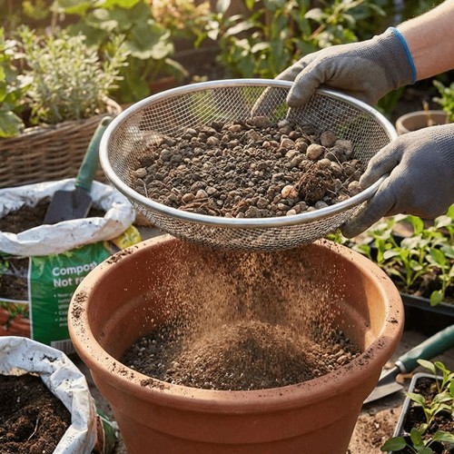 Round metal soil gardening - round,