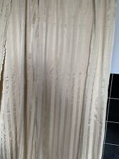 Gold Striped Cotton?  Satin Fabric Curtain Weight 225x140cm B55