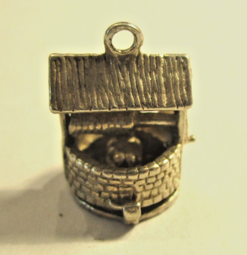 Silver vintage charm - , wishing