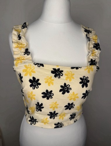 Zara yellow black - black, floral