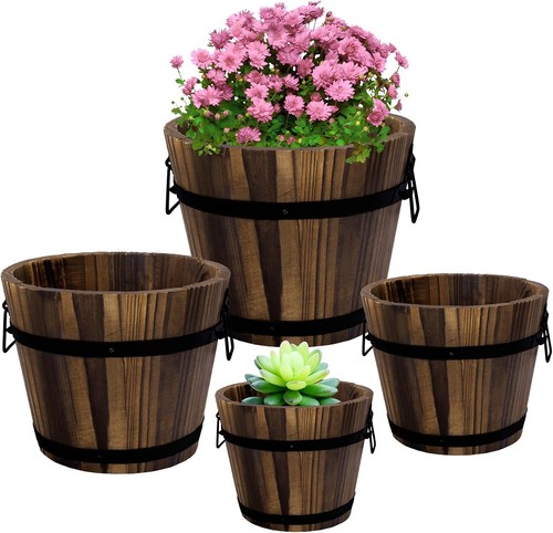 Pack wooden whiskey barrel - 4,