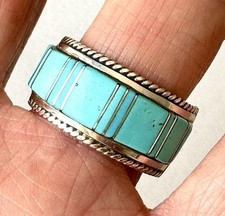 Mens Navajo Wedding Band 12