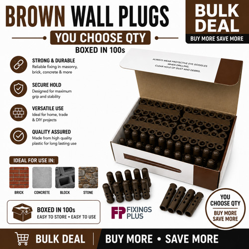 Brown wall plugs - plugs, rawplug