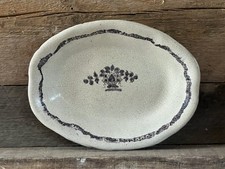 Antique French Earthenware Serving Plate Dish