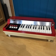 VINTAGE 1970s BONTEMPI HIT ORGAN HO298TG BREVETTATO ITALY RED & WHITE