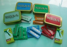 2oz & 1oz Metal Rizla Cigarette Tobacco Tin; With or without papers & Filters