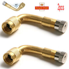 90 Degree Schrader Valve Adaptor Extension for Motorcycle Metal Gas Nozzle 2pcs