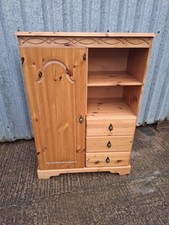 Solid Pine Tallboy Wardrobe