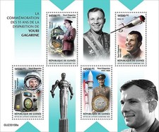 YURI GAGARIN VOSTOK-1 Cosmonaut 1st Man in Space MNH 4v-Stamp Sheet 2023 Guinea