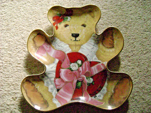 Franklin mint porcelain teddy - mint,
