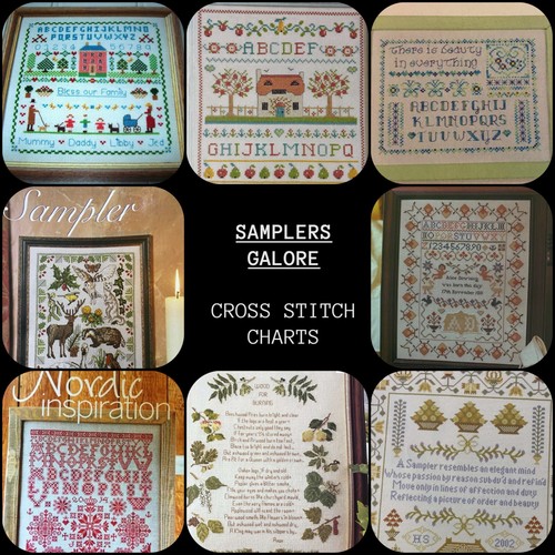 Sampler cross stitch charts - cross,