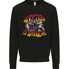 Quad Biking Adrenaline Off Road ATV Biker Mens Sweatshirt Jumper