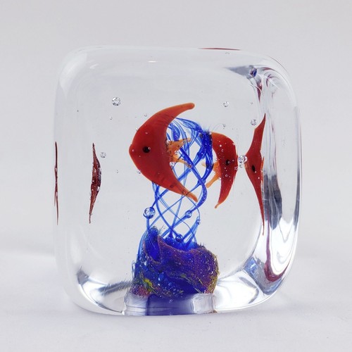 Vintage cube paperweight - cube,