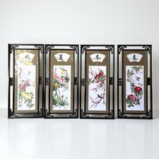 Framed panel silk embroidery - panel,