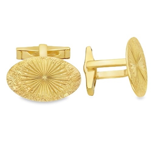 Gents 9ct yellow gold sunburst - gents,