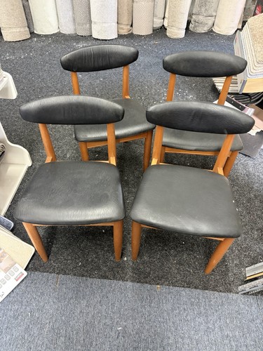 Schreiber teak dining chairs - schreiber,