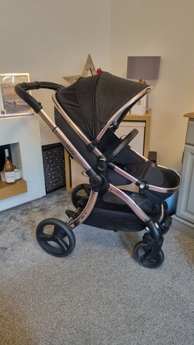 Egg pram diamond black rose - egg, 2