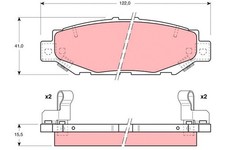 REAR BRAKE PAD SET DISC BRAKE FITS: TOYOTA SUPRA 3.0 I BI-TURBO /3.0 .TOYOTA