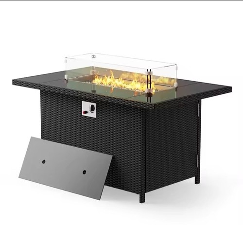 Outdoor propane gas fire - fire, pit