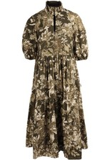 ERDEM GREEN COTTON MAXI DRESS