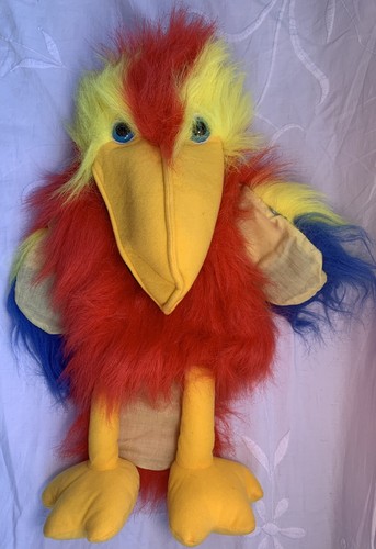 New hand puppet parrot - hand, parrot/macaw