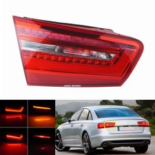 Left N/S Rear Inner LED Tail Light Stop Brake Lamp For Audi A6 C7 Saloon 2012-15
