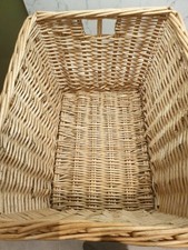 Rustic wicker storage basket country kitchen 18" x 13" x 10" h