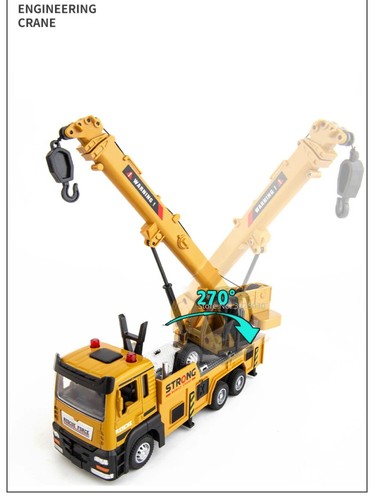 Crane truck toy metal cab - truck,
