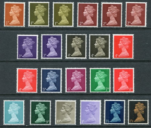 1967 pre decimal machin - gb, 1967-70