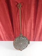 Vintage French Large Cast Iron Waffle Iron
