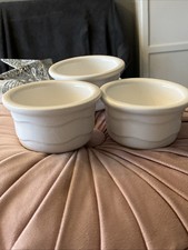 Set Of Three White Ramekin Dishes