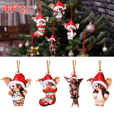 Christmas Gremlins Gizmo Fairy Light Santa Hat Ornament Hanging Figurine Decor