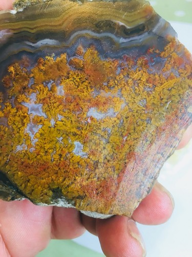 Plume agate rough slab 100 - plume, slab,100%