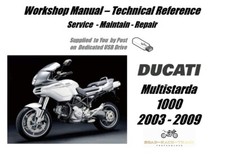 Ducati Multistarda 1000 Service Repair Workshop Manual USB 2003 - 2009