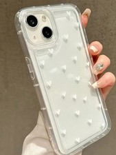 Clear Heart Pattern Phone Case