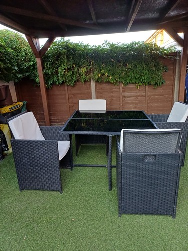 Rattan cube seater table - rattan,