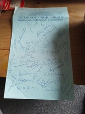 Glasgow Rangers Signed Team Photo Sheet (PRINTED AUTOGRAPH - A4) Early 1980s (27