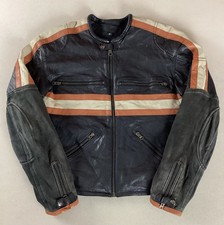 Richa Leather Biker Jacket Cafe Racer Jacket Goatskin & Nubuck Size M