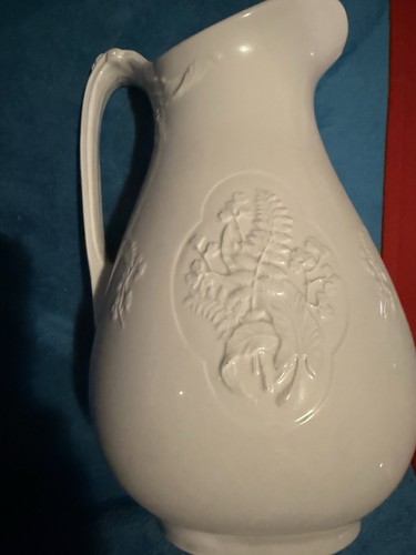 Antique ironstone pitcher j - antique,