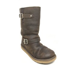 Women's Ugg Australia Kensington Pull On Snow Boots Shoes Size 7 Brown Sheepskin