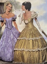 Butterick 6195 Sewing Dress Victorian Southern Belle History Costume 6-10