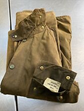 1 Crest 80s Vintage Barbour Solway Zipper C38 (44in) Waxed Hunting Jacket