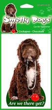 Cockapoo Chocolate and White Dog  - 4 x Smelly Dogs Car Air Fresheners