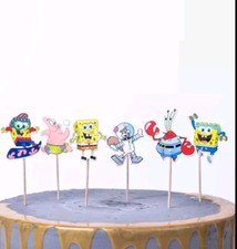 Spongebob cake picks - 12,