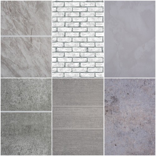 Grey bathroom 8mm wall - 8mm, panels