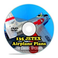 135+ JETEX Scale Model Airplane Plans, Templates Bombers Jets Glider DVD F59