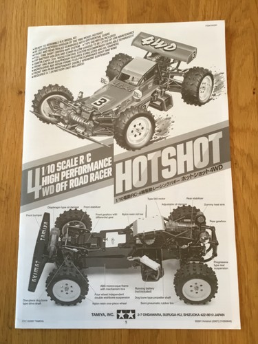 Tamiya hotshot manual - hotshot, 2007