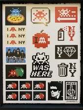 Invader Signed Sticker Sheet