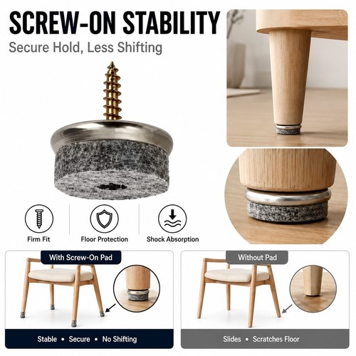 Screw felt pads chair - chair, leg