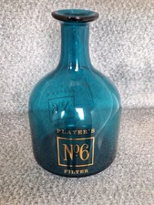 Vintage 1970s Players No 6 Cigarettes Glass Decanter Carafe Bottle